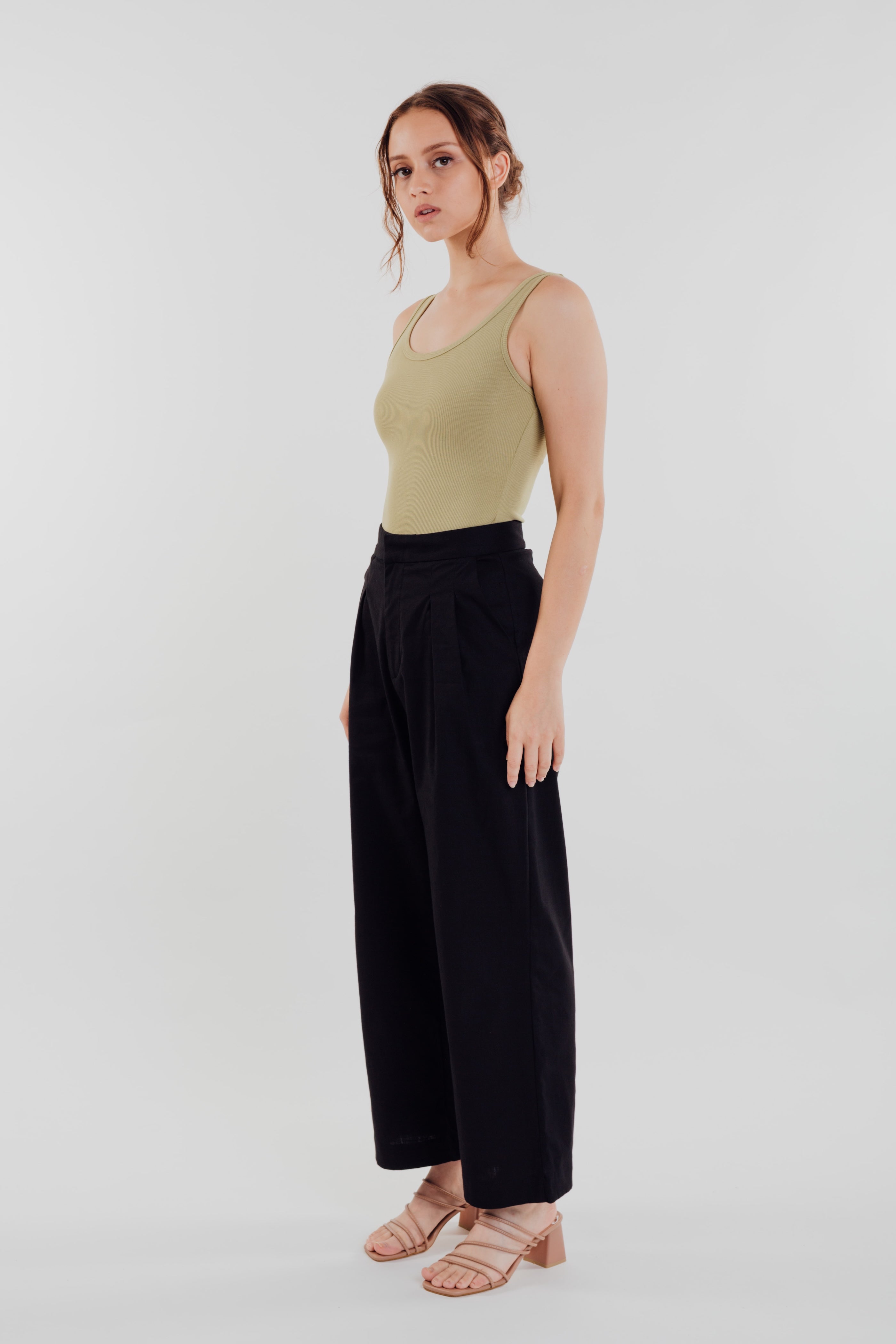 Linen Pants in Black (Sale)