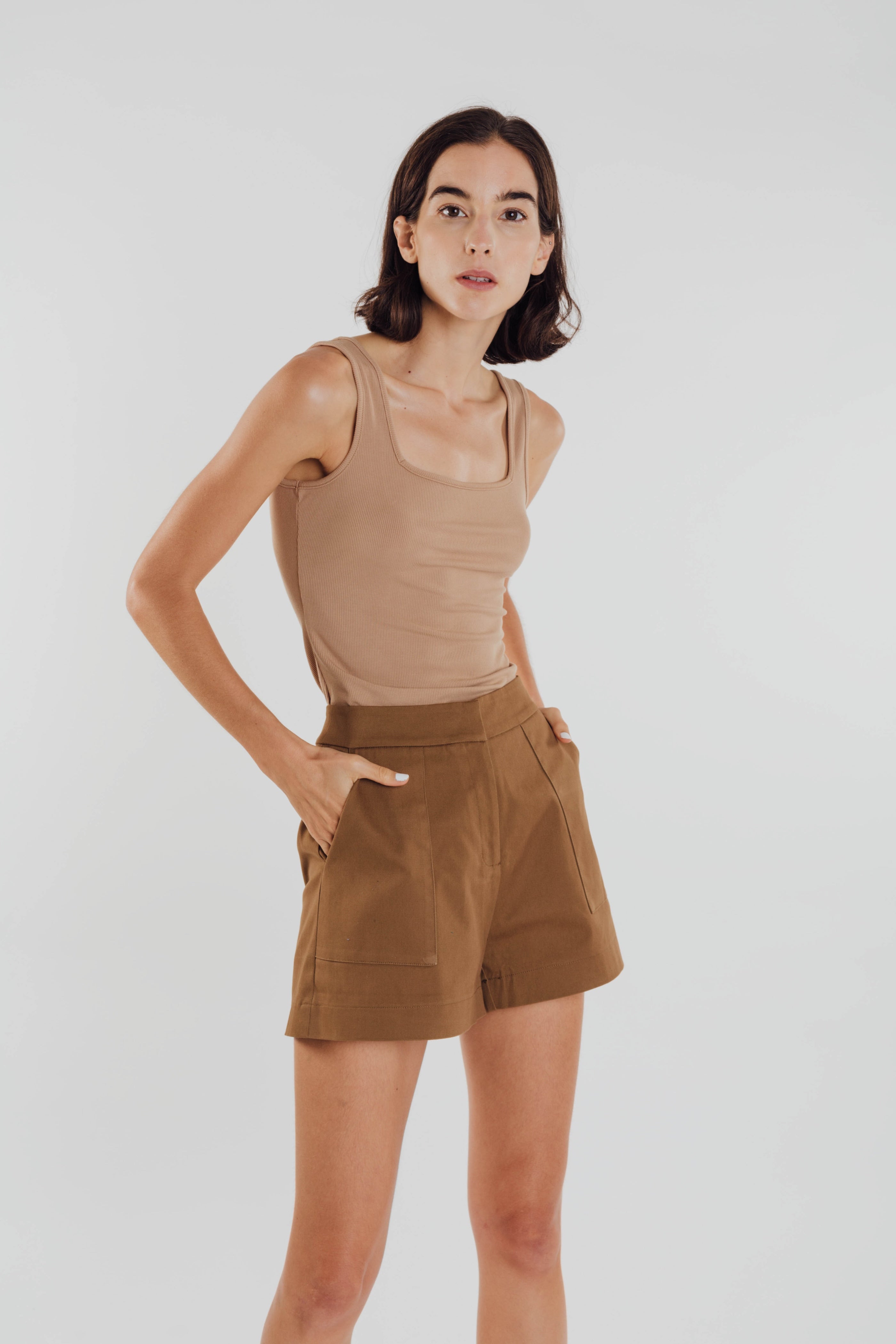 Box Shorts in Mocha