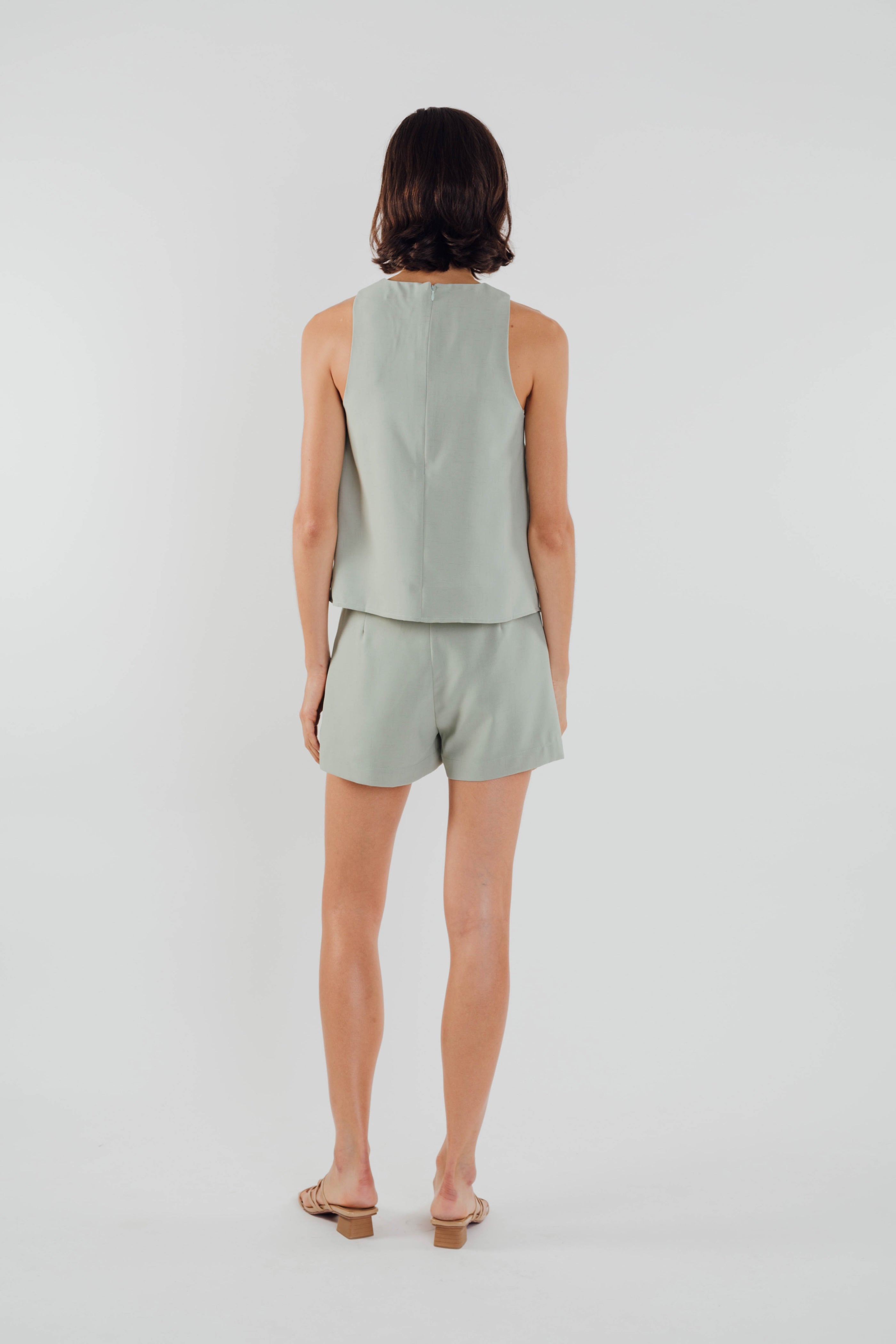 Textured Shift Top in Sage (Sale)