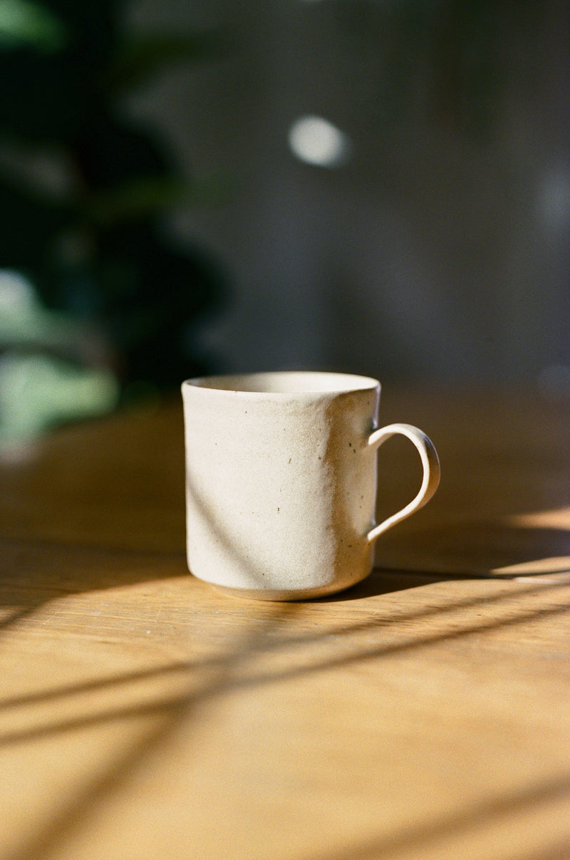 Mug with Organic Rim in Sandstone