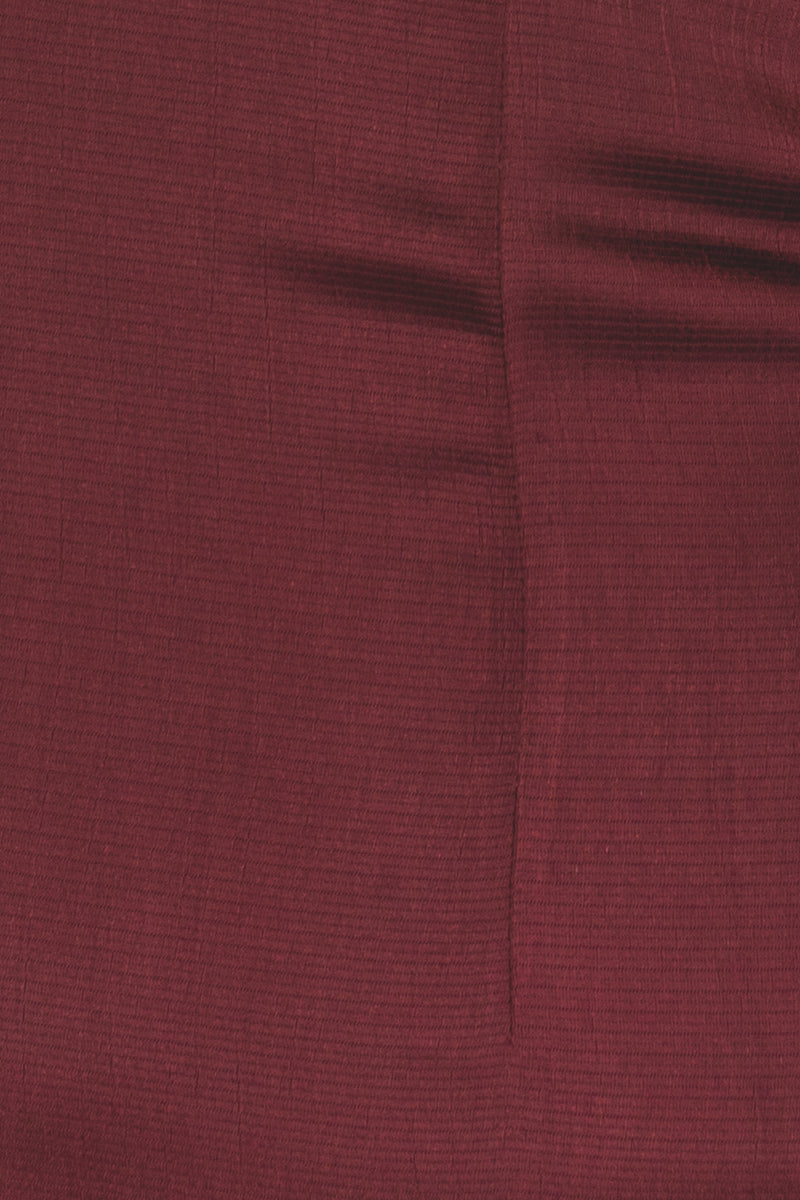 Slit V-Neck Textured Maxi in Wine