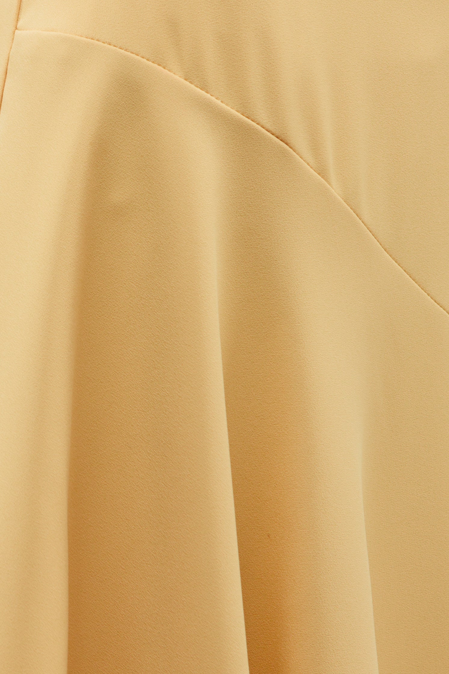 Asymmetrical Panel Ruffled Midi Skirt In Daffodil