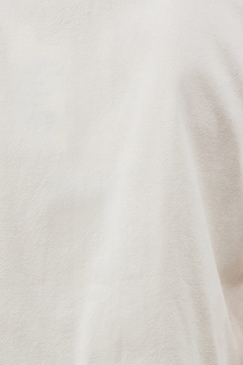 Camp Shirt With Sash In White