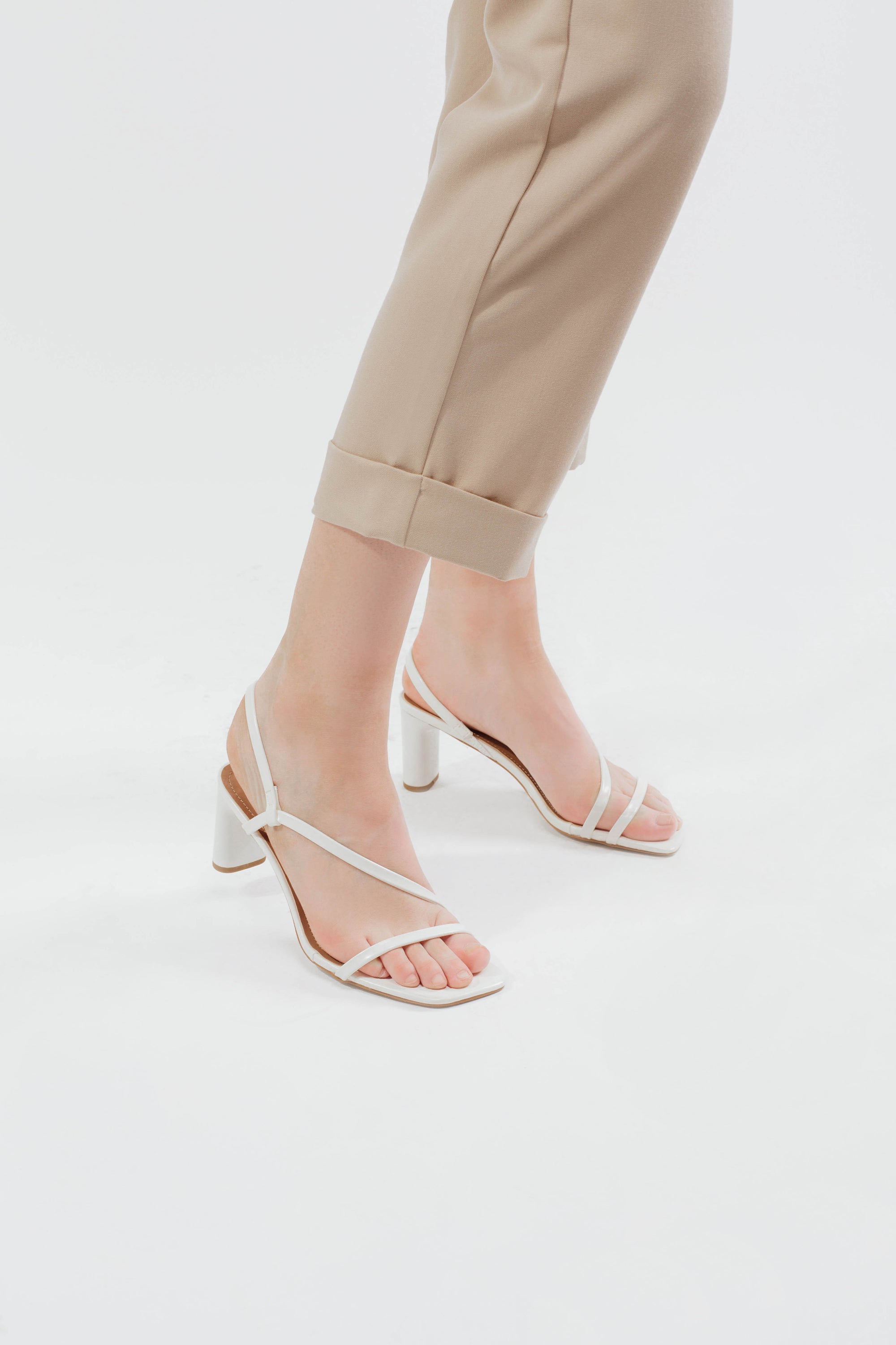 Faye Heels in White