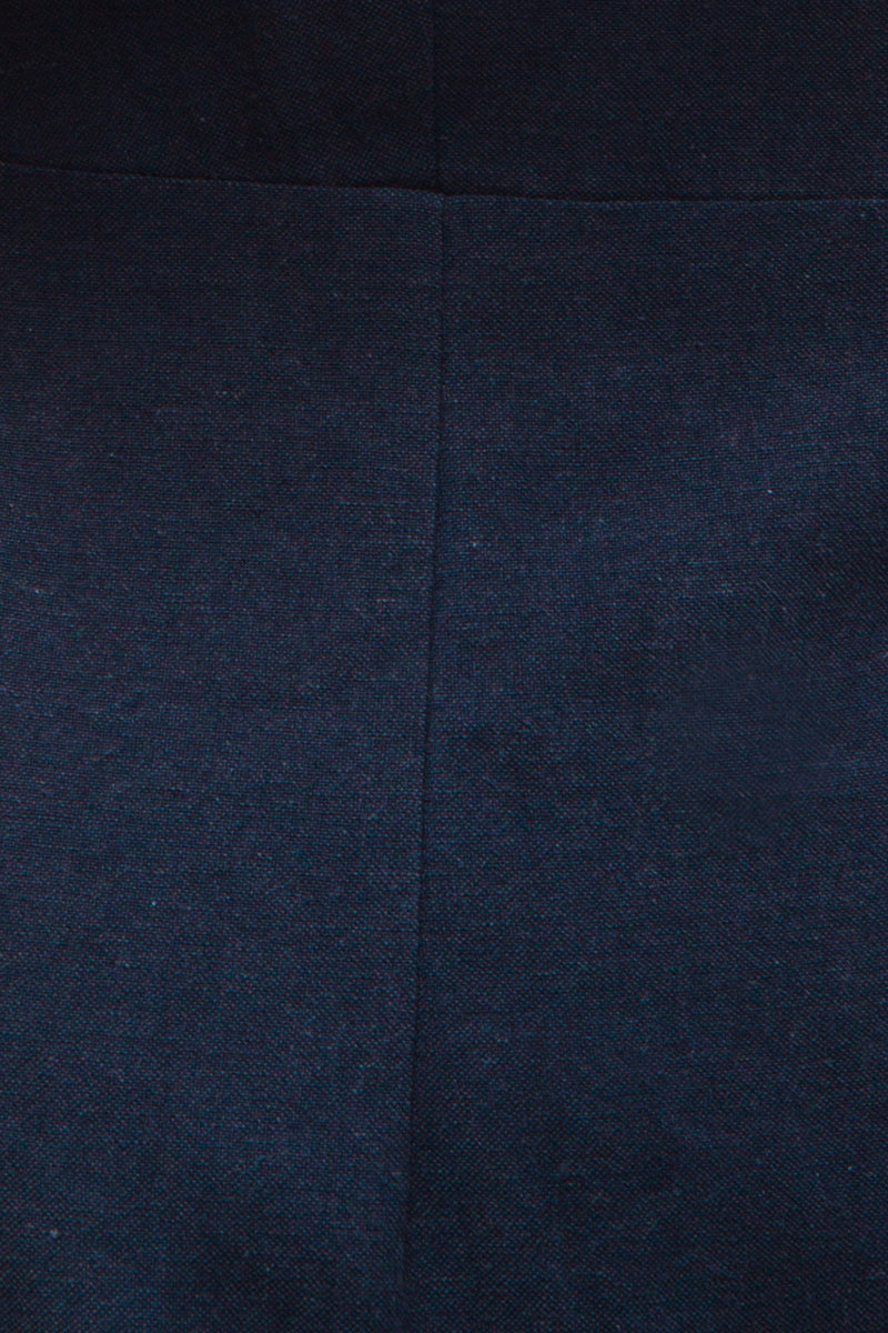 Asymmetrical Ruffle Midi Dress In Midnight Blue