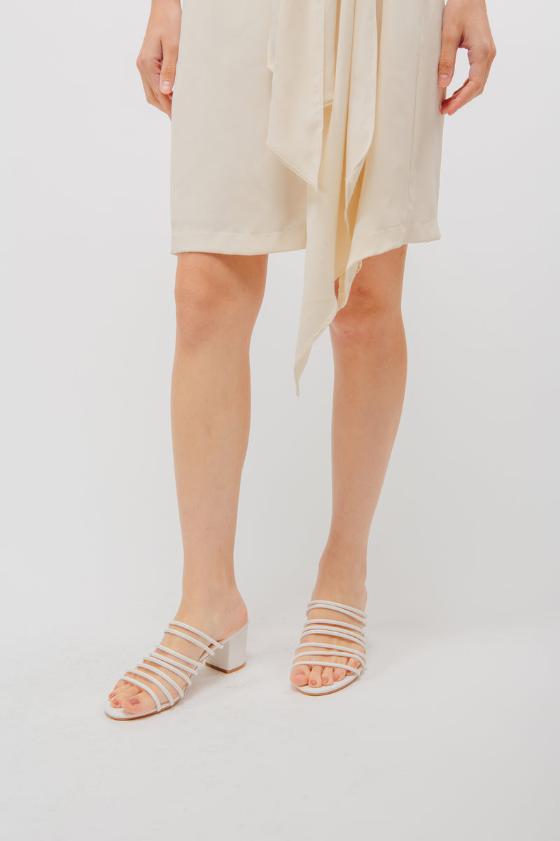 Abigail Strappy Heels In White