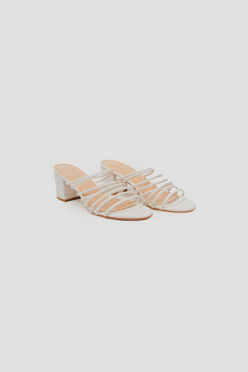 Abigail Strappy Heels In White