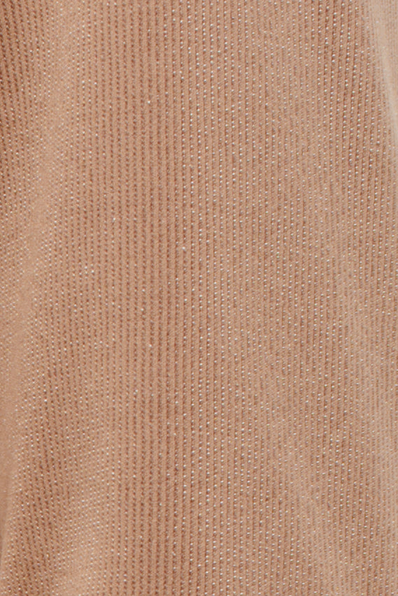 Fitted Long Sleeve Shirt in Shimmer Beige