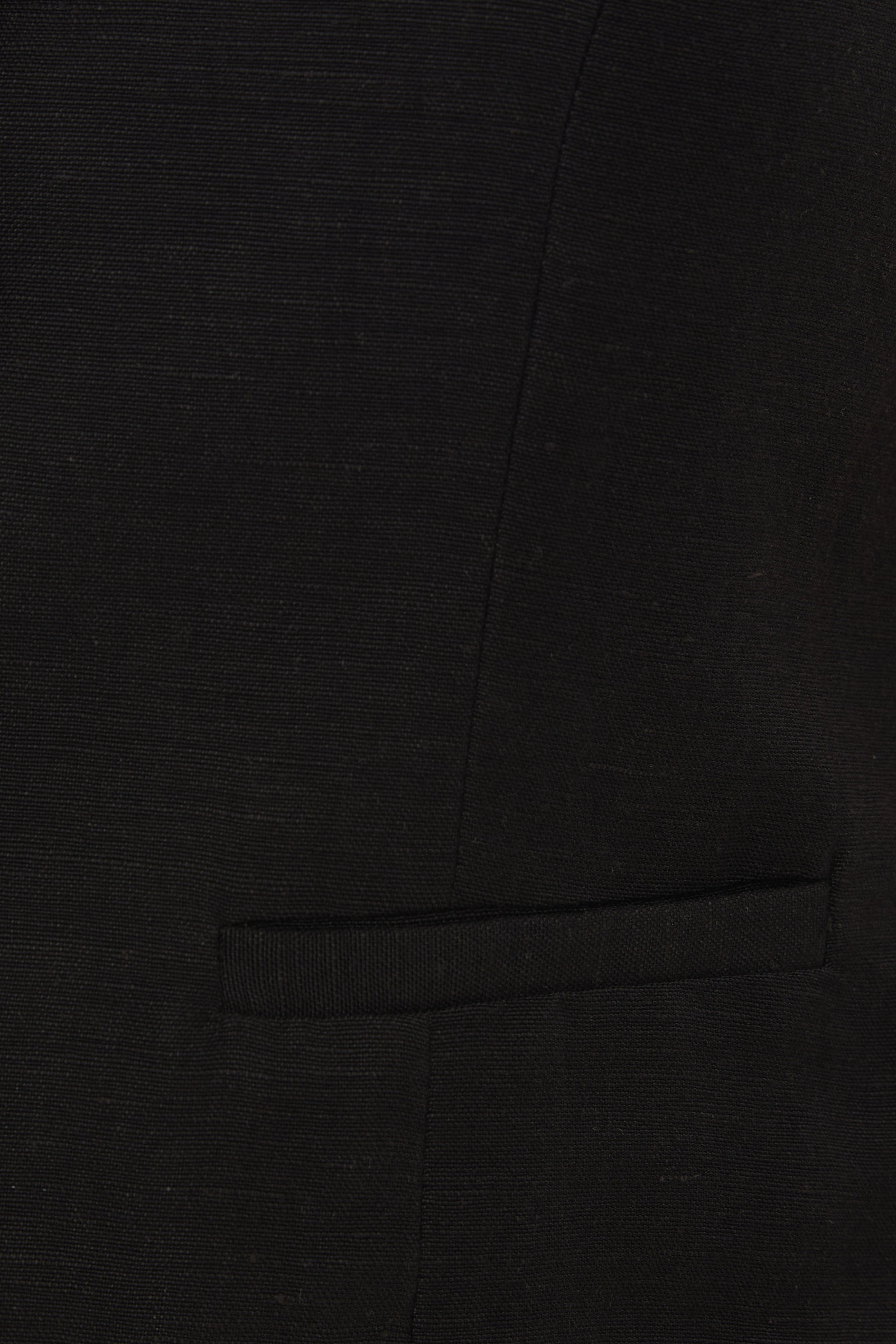 Linen Waistcoat in Black