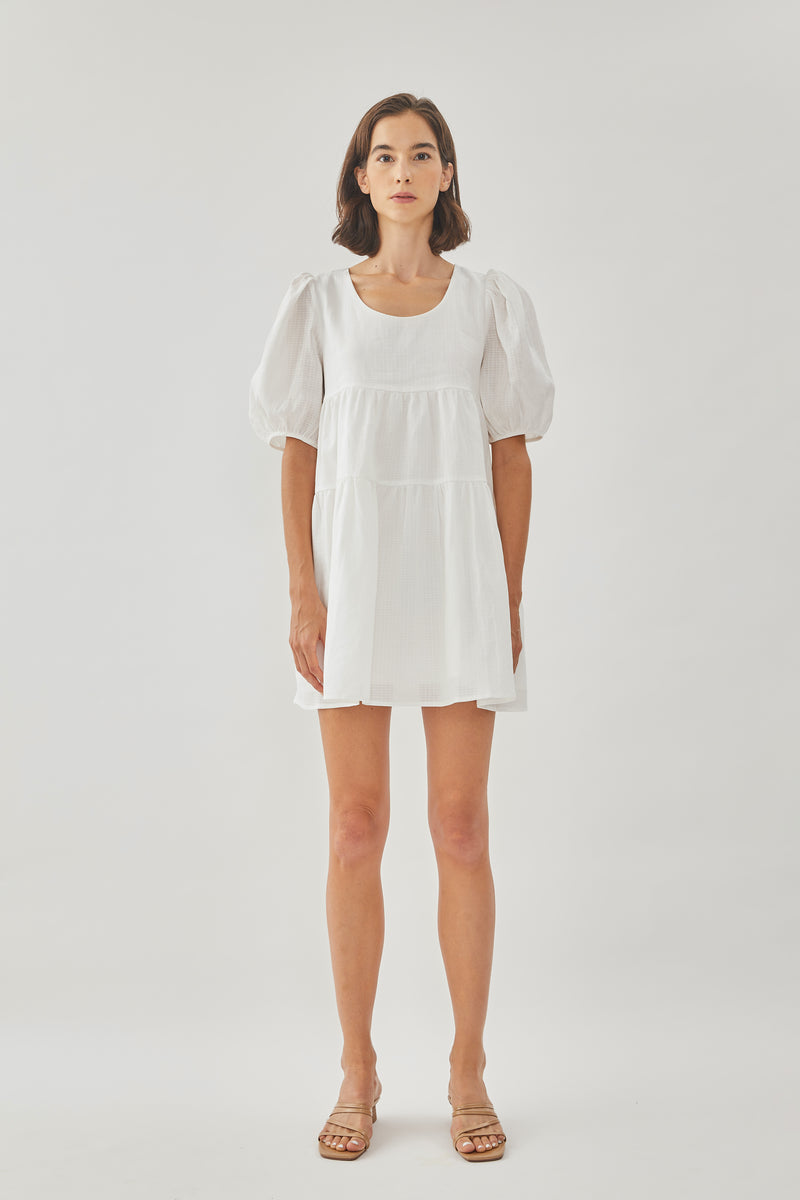 Tencel Mini Dress in White