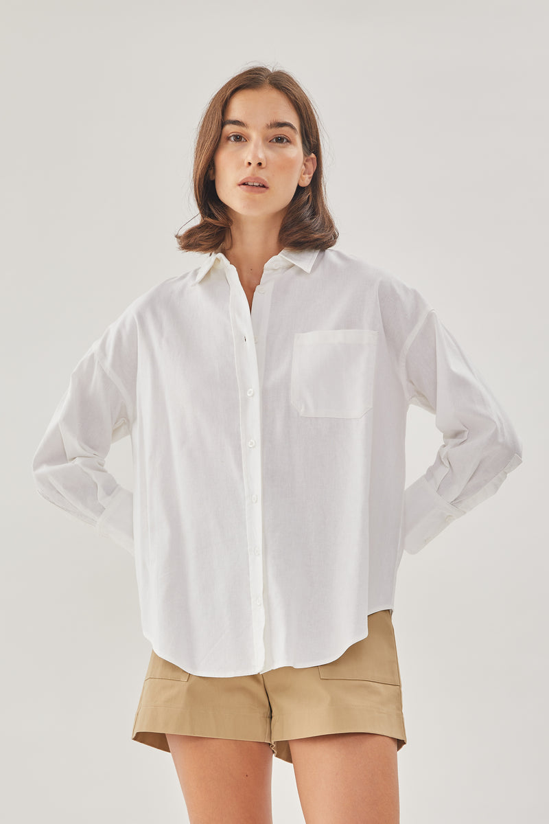 Classic Linen Shirt in White
