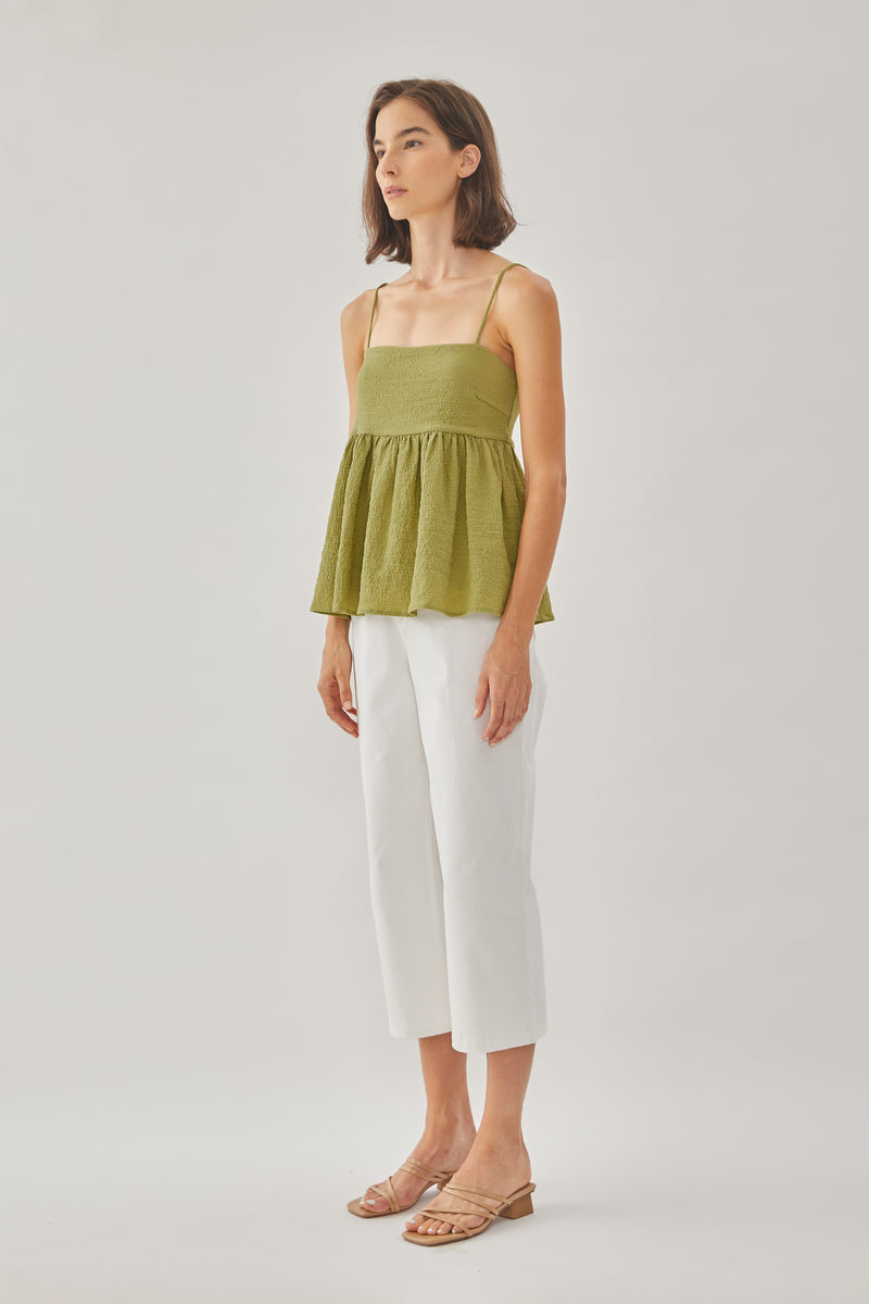 Textured Cami Top in Olive