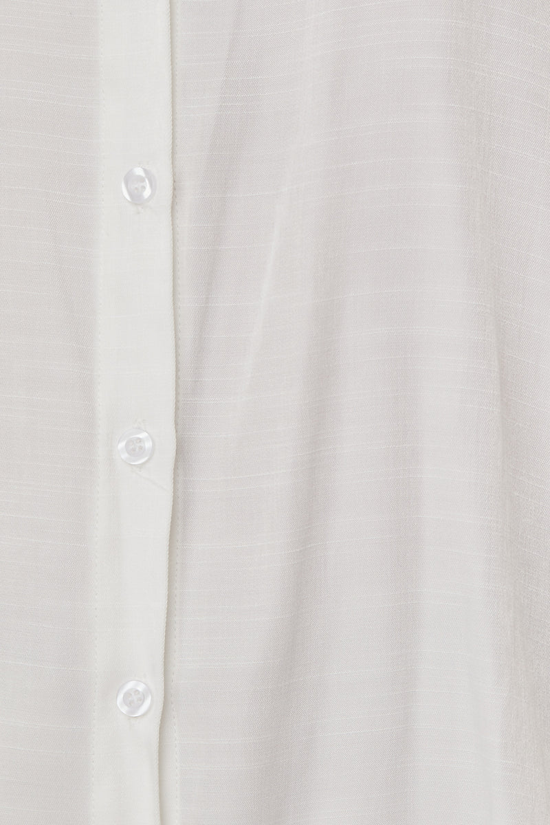 Cotton Blend Shirt in White