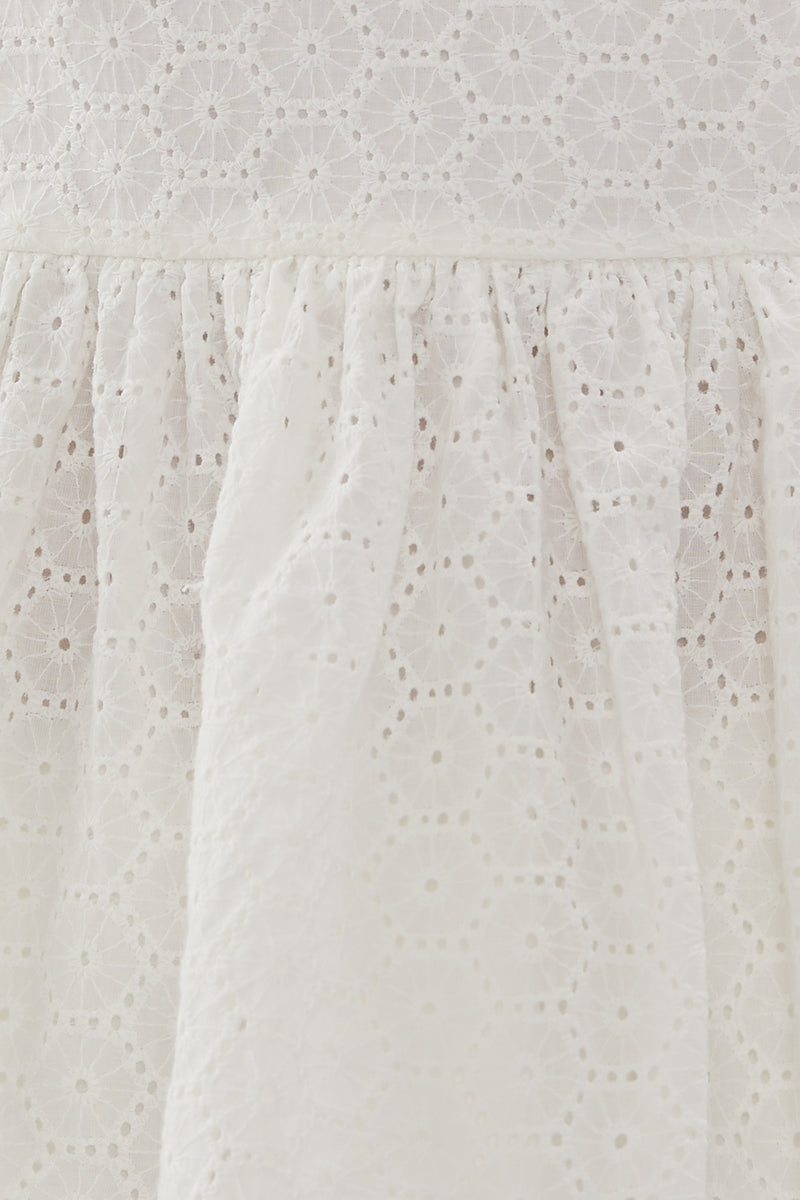 Cotton Crochet Cami Top in White
