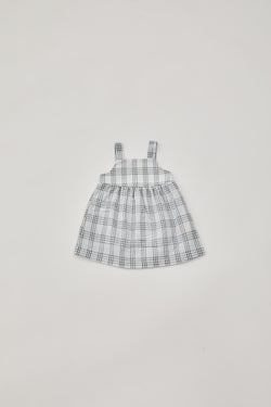 Mini Seersucker Sleeveless Dress in Mist