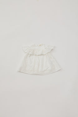 Mini Cotton Crochet Dress in White