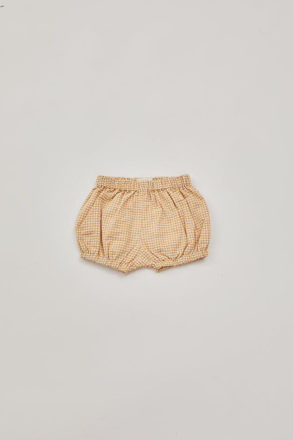 Mini Gingham Bloomer shorts in Yellow