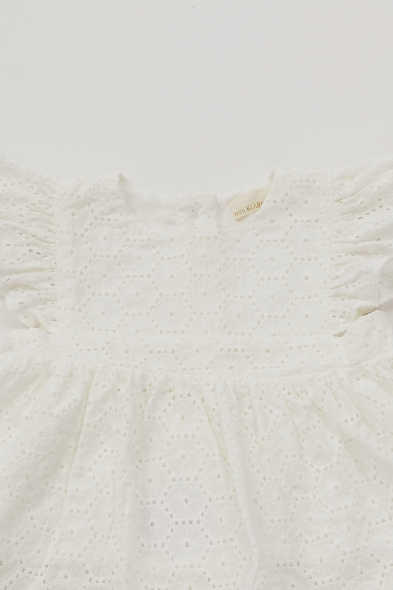 Mini Cotton Crochet Top in White