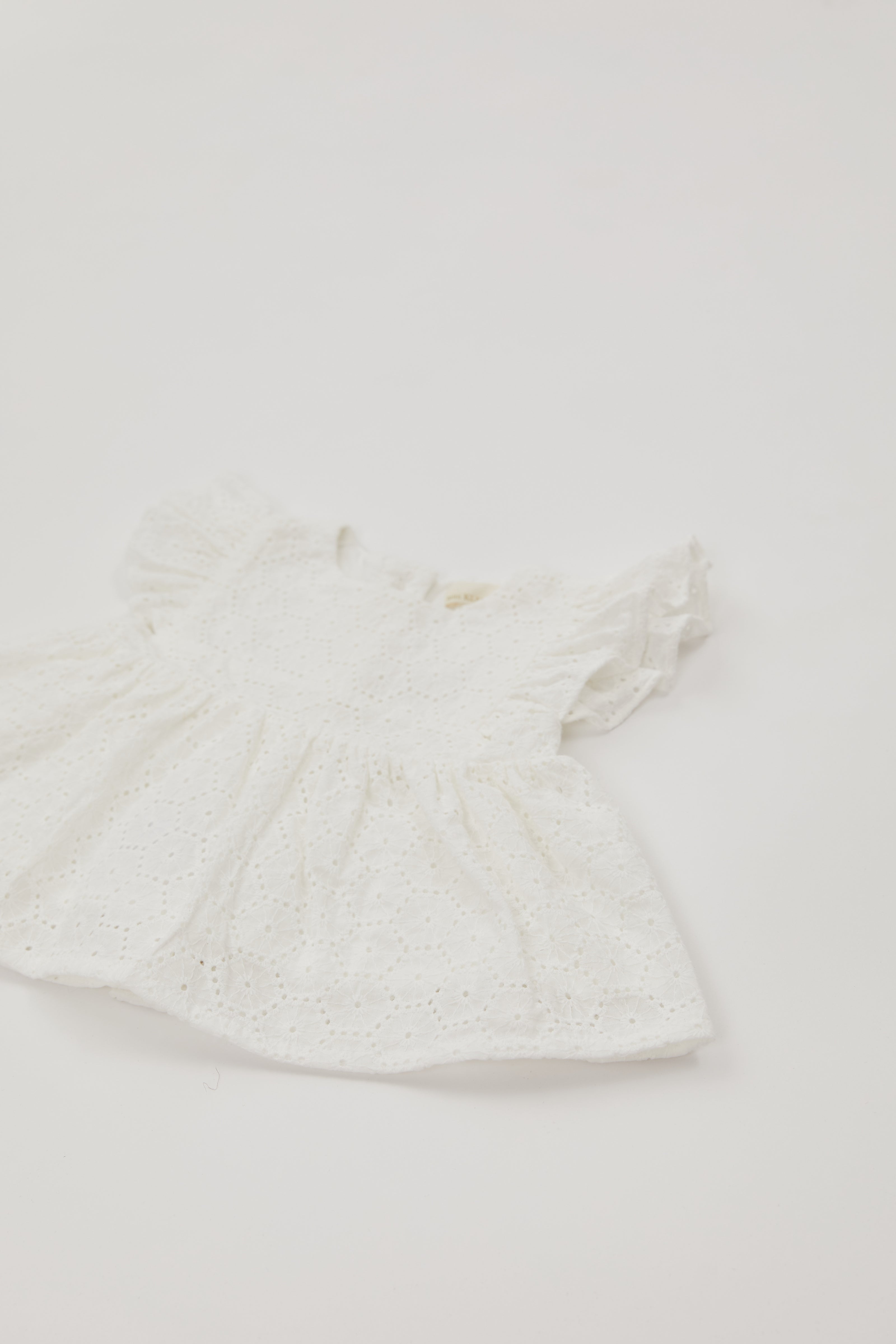Mini Cotton Crochet Top in White