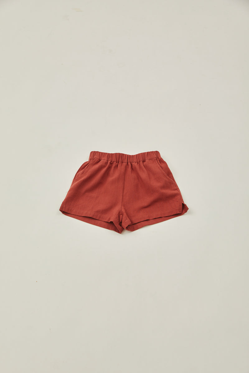 Mini Relaxed Shorts in Sienna
