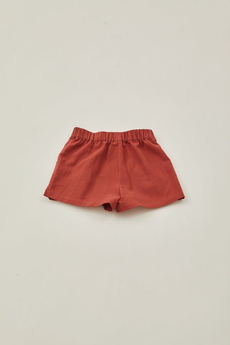 Mini Relaxed Shorts in Sienna