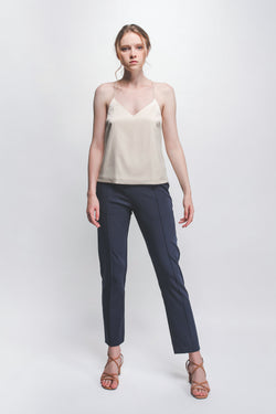 V-neck Camisole In Cream