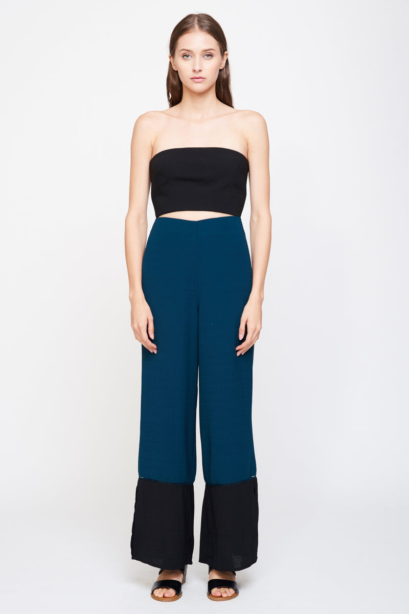 Classic Tailored Tube Top In Black