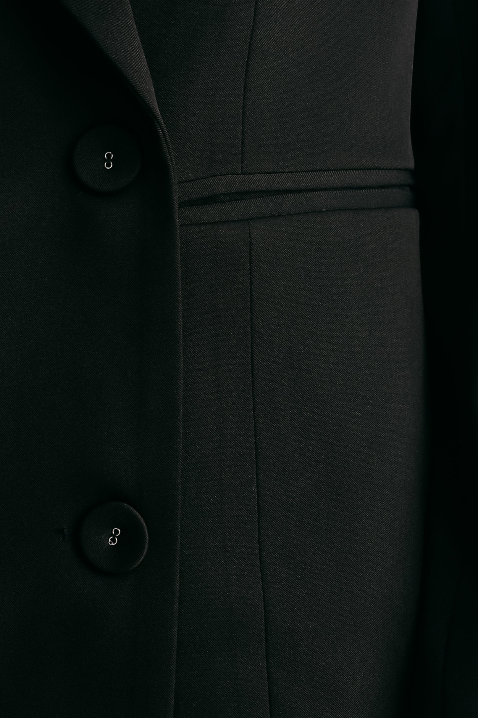 Classic Buttoned Blazer In Black