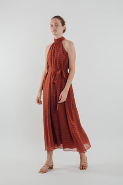 High Neck Maxi Dress in Amber