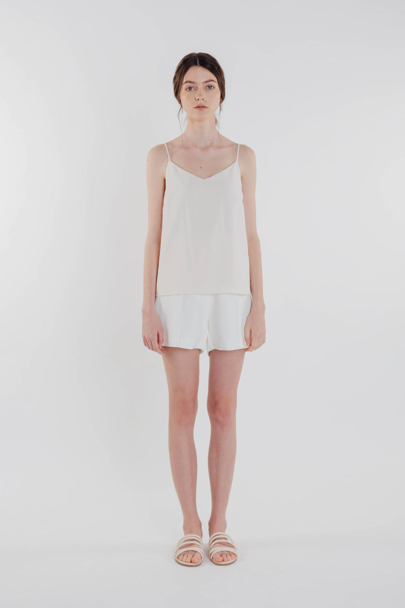 V-neck Camisole in Pearl