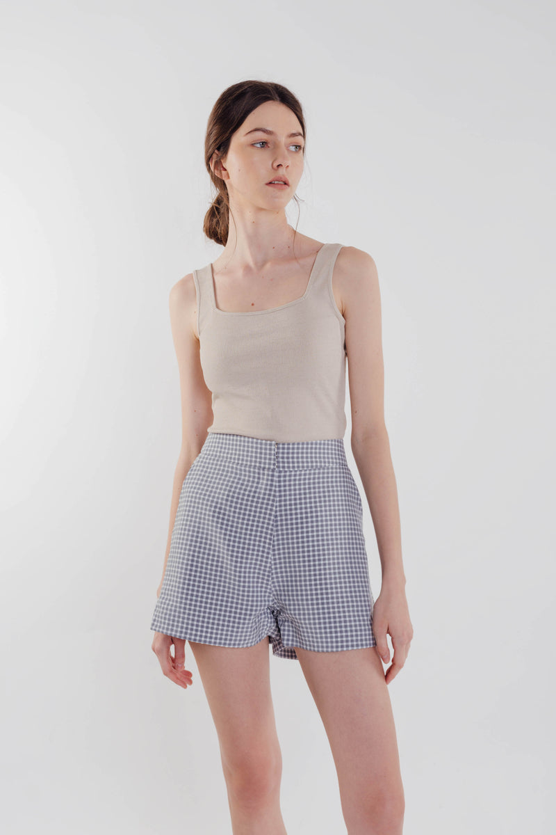 Gingham Shorts in Sky