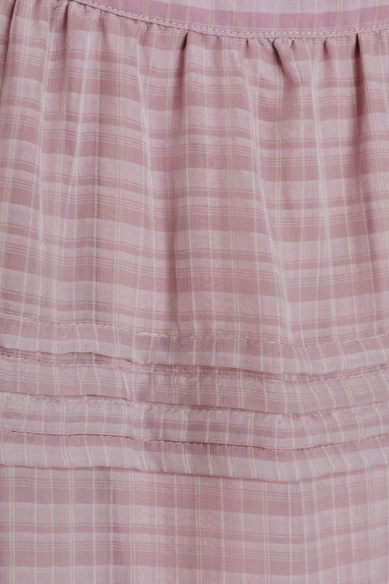 Panelled Midi Dress in Rose