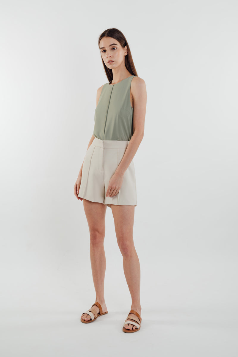 Front Stitchline Tank Top in Sage