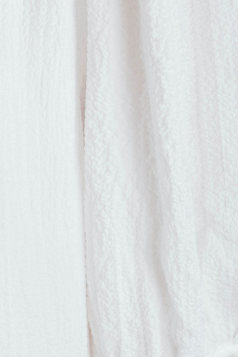 Textured Mini Dress in White