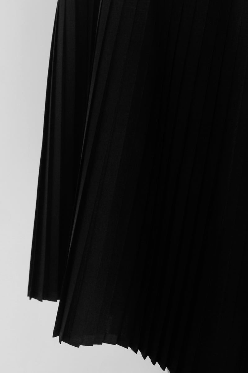 Pleated Maxi Dress In Black