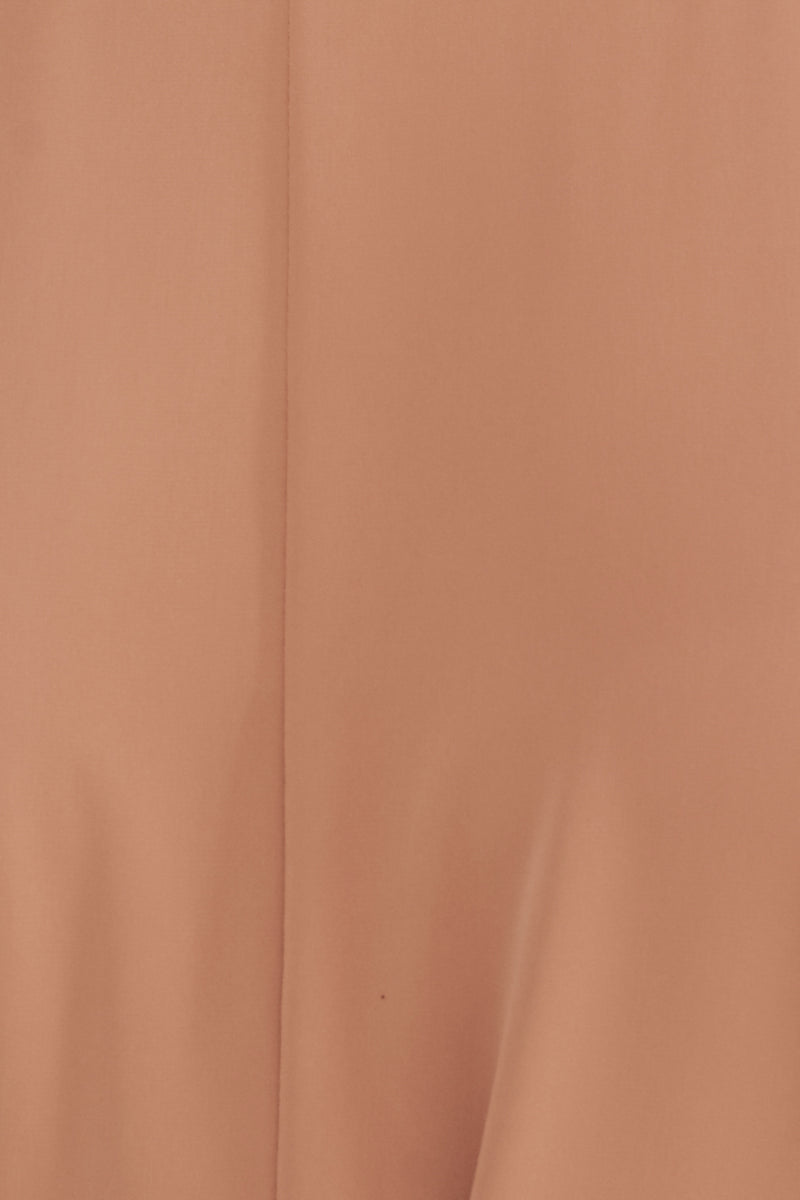 Two-tone Halter Maxi Dress In Salmon Pink