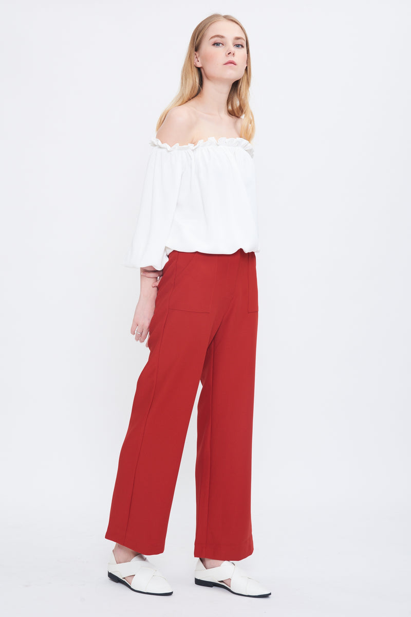 Basic Off Shoulder Top In White