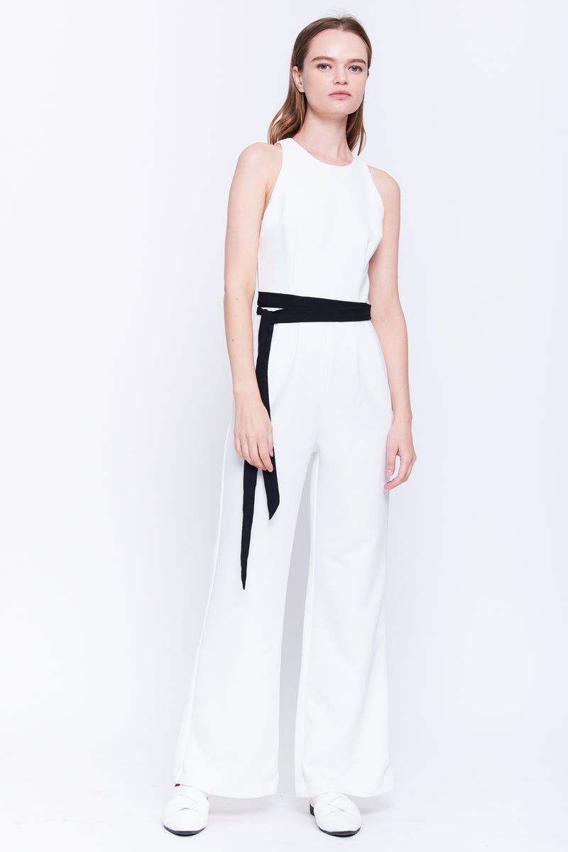 Wide Leg Jumpsuit In White
