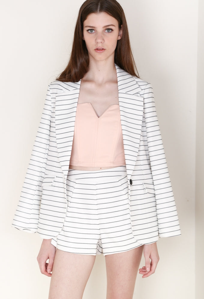 Tailored Blazer in Pinstripe