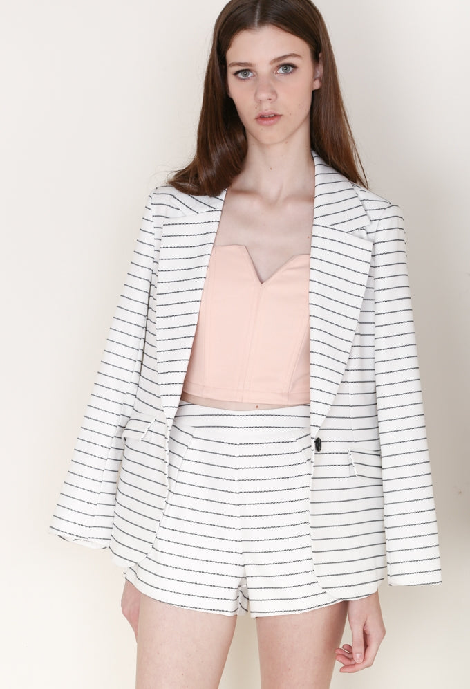 Tailored Blazer in Pinstripe